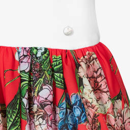 Piccola Speranza-Girls White & Red Floral Dress | Childrensalon Outlet