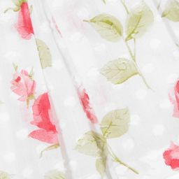 Piccola Speranza-Girls White & Red Rose Skirt | Childrensalon Outlet