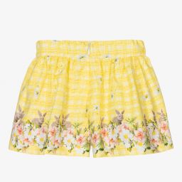 Piccola Speranza-Желтые хлопковые шорты для девочек | Childrensalon Outlet
