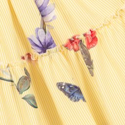 Piccola Speranza-Girls Yellow Floral Dress | Childrensalon Outlet