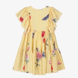 Piccola Speranza-Girls Yellow Floral Dress | Childrensalon Outlet