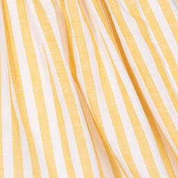 Piccola Speranza-Girls Yellow Stripe Linen & Cotton Dress | Childrensalon Outlet
