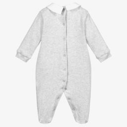 Piccola Speranza-Серый комбинезон из меланжа с бабочкой | Childrensalon Outlet