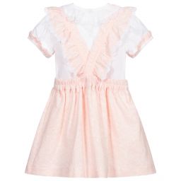 Piccola Speranza-Pink Linen Dress & Blouse Set | Childrensalon Outlet