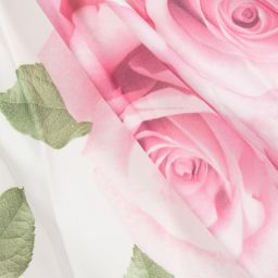 Piccola Speranza-White & Pink Rose Print Skirt | Childrensalon Outlet