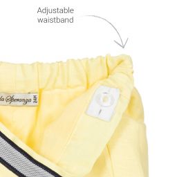Piccola Speranza-White & Yellow Shorts Set | Childrensalon Outlet