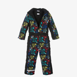 Pilguni-Черный зимний комбинезон с граффити | Childrensalon Outlet