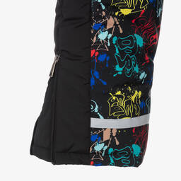 Pilguni-Черный зимний комбинезон с граффити | Childrensalon Outlet