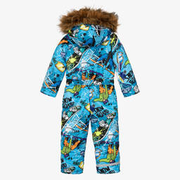 بيلغوني-أفرول للثلج لون أزرق بطبعة ملونة للأولاد | Childrensalon Outlet