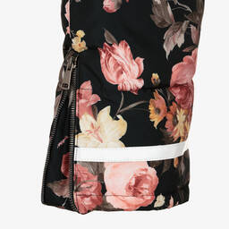 Pilguni-Черный зимний комбинезон с цветами для девочек | Childrensalon Outlet