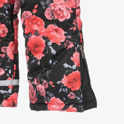 Pilguni-Черно-розовые лыжные брюки с цветами | Childrensalon Outlet