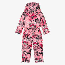 Pilguni-Girls Pink & Black Snowsuit | Childrensalon Outlet