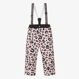 Pilguni-Розовый лыжный комбинезон с леопардовым принтом | Childrensalon Outlet