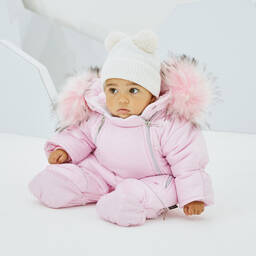Pilguni-Pink 2-in-1 Baby Snowsuit | Childrensalon Outlet