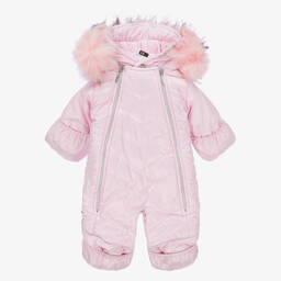 Pilguni-Pink 2-in-1 Baby Snowsuit | Childrensalon Outlet