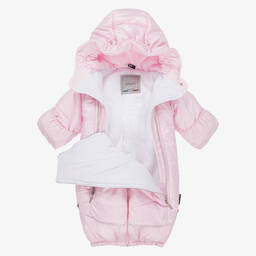 Pilguni-Pink 2-in-1 Baby Snowsuit | Childrensalon Outlet