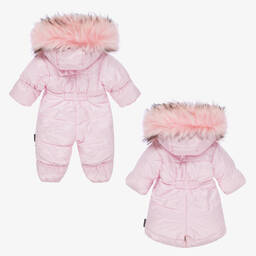 Pilguni-Pink 2-in-1 Baby Snowsuit | Childrensalon Outlet