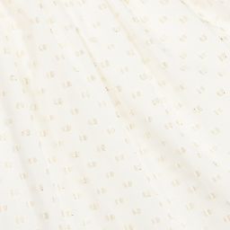 Pili Carrera-Ivory & Gold Plumeti Dress  | Childrensalon Outlet