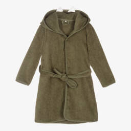 Pippi-Уютный хлопковый халат хаки для мальчиков | Childrensalon Outlet