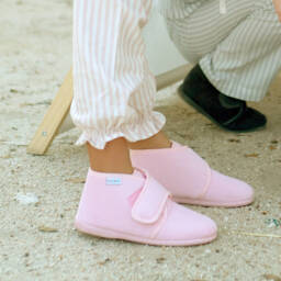 Pisamonas-شبشب مخملي وردي دافئ للبنات | Childrensalon Outlet