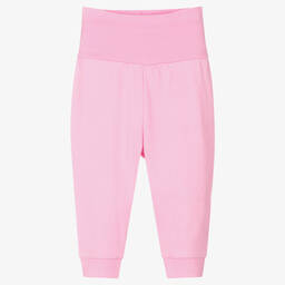 Playshoes-Baby Girls Pink Cotton Trousers | Childrensalon Outlet