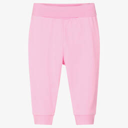 Playshoes-Baby Girls Pink Cotton Trousers | Childrensalon Outlet