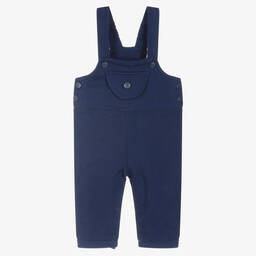 Playshoes-Blue Cotton Baby Dungarees | Childrensalon Outlet