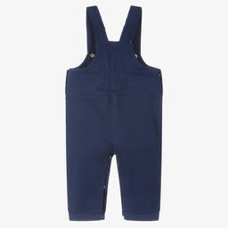 Playshoes-Blue Cotton Baby Dungarees | Childrensalon Outlet