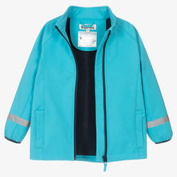 Playshoes-Blue Softshell Rain Jacket | Childrensalon Outlet
