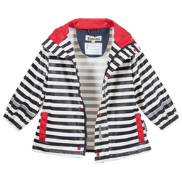 Playshoes-Blue & White Stripe Raincoat | Childrensalon Outlet