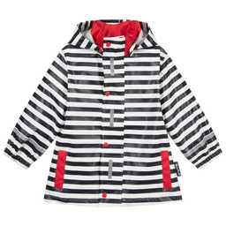 Playshoes-Blue & White Stripe Raincoat | Childrensalon Outlet