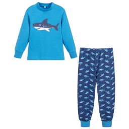 Playshoes-Boys Blue Cotton Pyjamas | Childrensalon Outlet