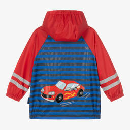 بلاي شوز-معطف واقي من المطر لون أزرق وأحمر للأولاد | Childrensalon Outlet