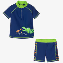 بلاي شوز-Boys Blue Sun Protection Set | Childrensalon Outlet