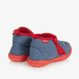 Playshoes-Boys' Denim Fire Truck Slippers | Childrensalon Outlet