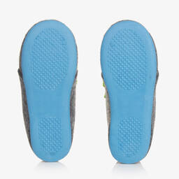 Playshoes-Boys Grey Monster Slippers | Childrensalon Outlet