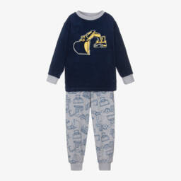 Playshoes-Boys Navy Towelling Sleepwear | Childrensalon Outlet