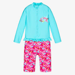 Playshoes-Розово-голубой солнцезащитный костюм (UPF50+) | Childrensalon Outlet