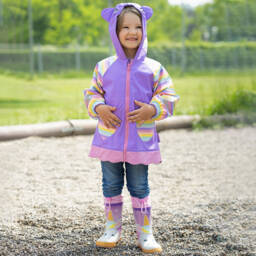 Playshoes-Girls Enchanted Purple Unicorn Coat | Childrensalon Outlet