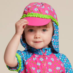Playshoes-Girls Floral Sun Protection Hat | Childrensalon Outlet
