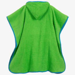 Playshoes-Girls Green Hooded Towel Poncho | Childrensalon Outlet