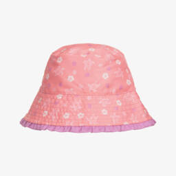 Playshoes-Girls Reversible Purple Pink Sunhat | Childrensalon Outlet