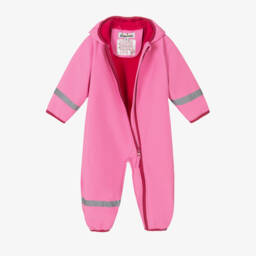 Playshoes-Girls Waterproof Pink Rain Overall | Childrensalon Outlet