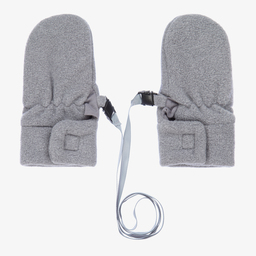 Playshoes-Grey Fleece Baby Mittens | Childrensalon Outlet