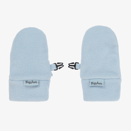 Playshoes-Pale Blue Fleece Baby Mittens | Childrensalon Outlet