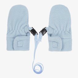 Playshoes-Pale Blue Fleece Baby Mittens | Childrensalon Outlet