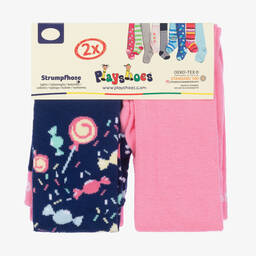 Playshoes-Розовые и синие колготки (2пары) | Childrensalon Outlet