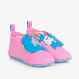 Playshoes-Pink Unicorn Slippers  | Childrensalon Outlet
