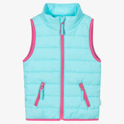 Playshoes-Turquoise Blue Puffer Gilet | Childrensalon Outlet