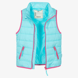 Playshoes-Turquoise Blue Puffer Gilet | Childrensalon Outlet